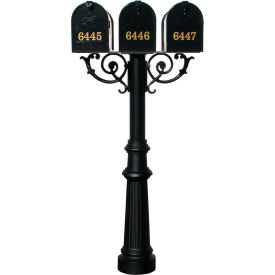 The Hanford Triple Post, Fluted Base & E1 Economy Mailbox