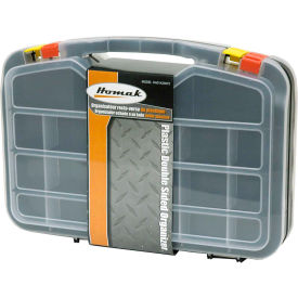 Plastic Double Sided Organizer, 12 Compartments, 16-1/12"Lx12-1/4"Wx4"H