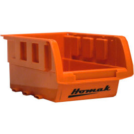 Plastic Single Small Individual Bin, 6-1/2"L x 4-1/8"W x 3"H, Orange