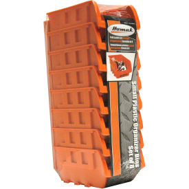 Plastic Small Bin, 6-1/2"L x 4-1/8"W x 13-1/2"H, Orange