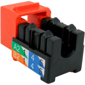 Cat 5E V-Max U-Style Keystone Jack - Orange