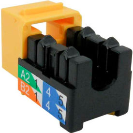 Cat 6 V-Max U-Style Keystone Jack - Yellow