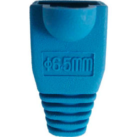 RJ45 PVC Slip On Boots For Cat 5E & Cat 6 - Blue - 10 Pack