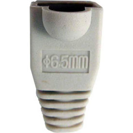 RJ45 PVC Slip On Boots For Cat 5E & Cat 6 - Gray - 10 Pack