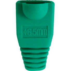 RJ45 PVC Slip On Boots For Cat 5E & Cat 6 - Green - 10 Pack