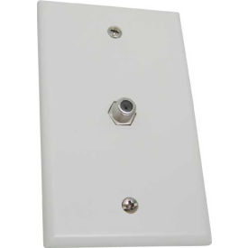 Vertical Cable, TV Wall Plate With 1 FX81 Coaxial Connector White