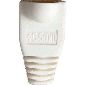 RJ45 PVC Slip On Boots For Cat 5E & Cat 6 - White - 10 Pack