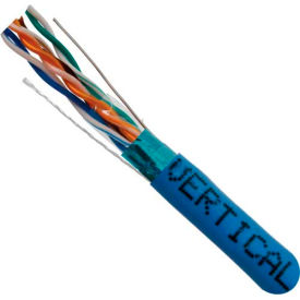 Cat 5E STP 1000' 4 Pair Bulk Blue-Plenum Jacket AWG24 Bare Copper