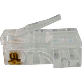 Cat 5E, RJ45 Modular Plugs, 8P 8C, 50 Micro-Inches Gold Plated, 100/PK