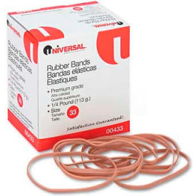Rubber Bands, Size 33, 3-1/2 x 1/8, 160 Bands/1/4lb Pack