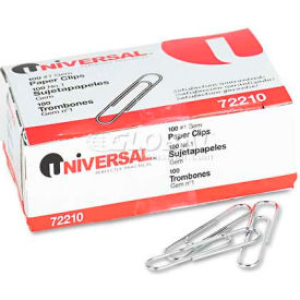 Paper Clips, Smooth Finish, No. 1, Silver, 1000/Pack