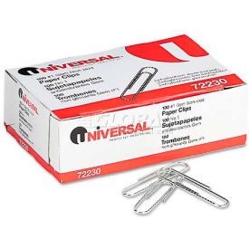 Nonskid Paper Clips, Wire, No. 1, Silver, 1000/Pack