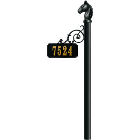 Scroll Mount Address Post (No Base) with Horsehead Finial