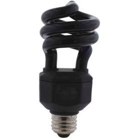 Sunlite 20W Black Light Spiral CFL Light Bulb, Medium Base, Black Light Blue