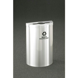 16 Gallon Recycling & Trash Can, Satin Aluminum