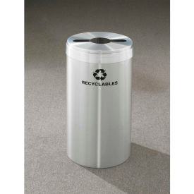 Recyclepro Value Recycling Can, 23 Gallon, Satin Aluminum