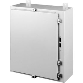 Disc. Enclosure with Clamps, Type 4, 42.00X37.38X12.00, Steel/Gray