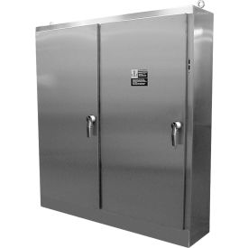 Heavy Duty Stainless Steel Free Stand Enclosure with 3 doors, 84.12" x 118.75" x 18.12"