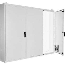 Free Stand, 3 Door Enclosure 86.12X112.00X20.12, Steel/Paint