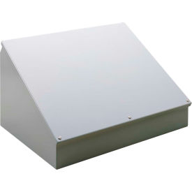 Consolet, Sloped Cover, 16.00X16.00X11.09, Steel/Gray