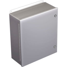 Continuous Hinge with Quick Turn Fast Latch, Type 4, 14.00X12.00X8.00, Steel/Gray