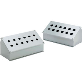 Push Button Enclosure, Sloped Front, 20 Push Buttons x 30.5mm