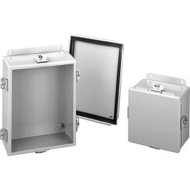 J Box, Clamp Cover, Type 4, 14.00X12.00X6.00, Steel/Gray