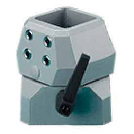 Flange Coupling, Pendant Arm, Fits 80X80Mm, Alum/Ltgray