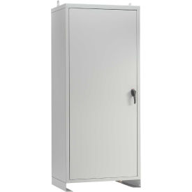 Free Stand, 1 Door Enclosure, 48.00X25.50X12.00, Steel/Gray