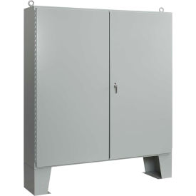 2 Door W/Floor Stands, Type 12 Enclosure, 60.06X60.06X12.06, Steel/Gray