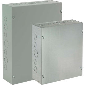 Pull Box, Screw Cover, 16.00X16.00X6.00, Steel/Gray