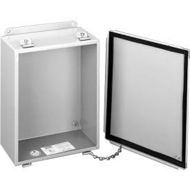 J Box, Lift-Off Cover, Type 12, 10.00X8.00X4.00, Steel/Gray
