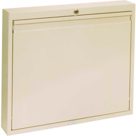 Deluxe Full Size Wall Desk, Manual Close, Key Lock, Beige