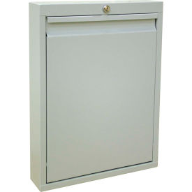 Deluxe Half Size Wall Desk, Manual Close, Key Lock, Beige