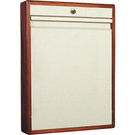 Elite Half Size Wood Frame Wall Desk, Self Close, Combination Lock, Beige/Cherry