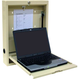 Laptop Wall Desk, Key Lock, Beige
