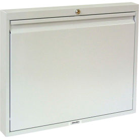 Slim Line Full Size Wall Desk, Self Close, Key Lock, Beige