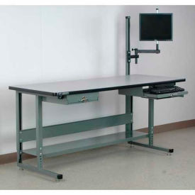 Computer Desk, 72"W x 30"D x 29-1/2"H, Black