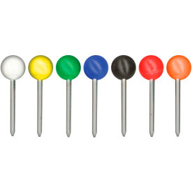 Medium Head Map Tacks, Assorted Colors, 100/BX