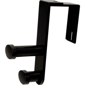 Over-The-Panel Plastic Hook, Double, Black