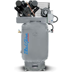 10 HP, Two-Stage Compressor, 120 Gallon, Vertical, 175 PSI, 35 CFM, 3-Phase 460V