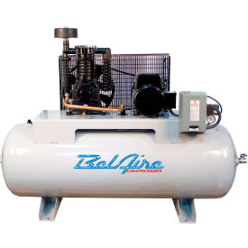 5 HP, Two-Stage Compressor, 80 Gallon, Horizontal, 175 PSI, 18.5 CFM, 3-Phase 208-230V