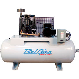 5 HP, Two-Stage Compressor, 80 Gallon, Horizontal, 175 PSI, 18.5 CFM, 3-Phase 460V