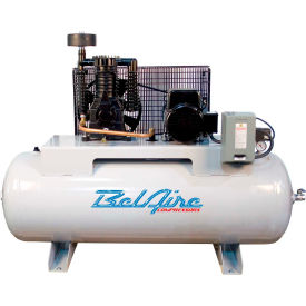 5 HP, Two-Stage Air Compressor, 80 Gallon, Horizontal, 175 PSI, 18.5 CFM, 3-Phase 460V