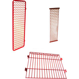 Security Options of Top Shelf, Lockable Door for Each 20" Wall Mounted Section, Red