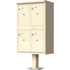 Outdoor Parcel Locker, 4 Lockers, Sandstone