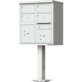 4 Mailboxes & 2 Parcel Lockers, Postal Grey