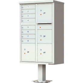 Vital Cluster Box Unit, 8 Mailboxes & 4 Parcel Lockers, Postal Grey