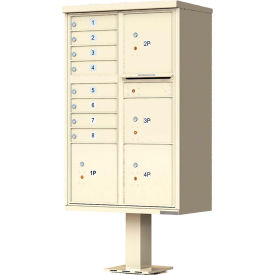 Vital Cluster Box Unit, 8 Mailboxes & 4 Parcel Lockers, Sandstone