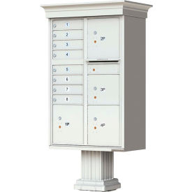 Vital Cluster Box Unit w/ 8 Mailboxes & 4 Parcel Lockers, Postal Grey